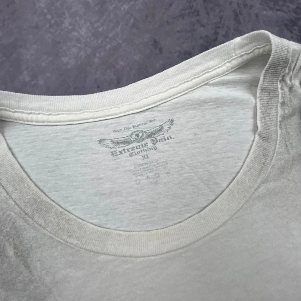 Extreme Pain Clothing Tiger Dragon Graphic Tee White XL Y2K Skater Grunge 0494 - Picture 4 of 7
